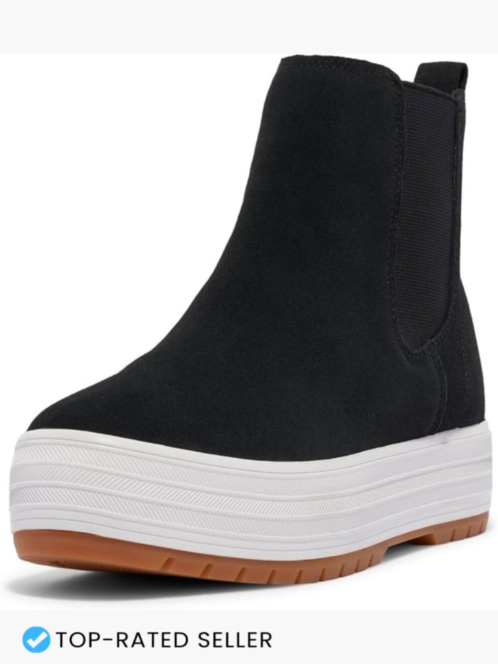 Platform Chelsea Ankle Boots Lace-Up Lug Sole Round Toe Comfort Fall Casual